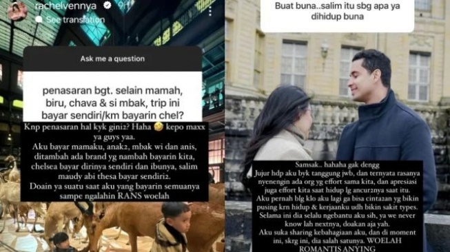 Rachel Vennya Blak-blakan Ungkap Salim Nauderer Bayar Liburan Sendiri. (Instagram)