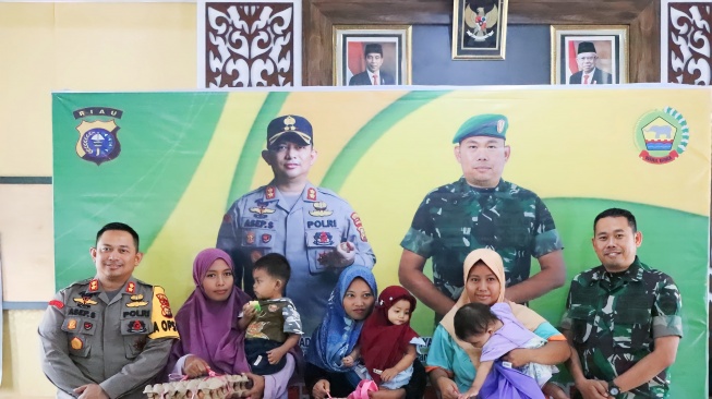 Peduli Anak Stunting, Kapolres Siak Bersinergi dengan Dandim 0322 Siak