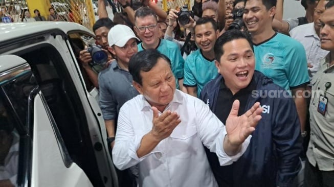 Ogah Gubris Anies Pasca Debat, Prabowo Malah Pasang Kuda-kuda Gemoy Bikin Erick Thohir Ngakak!