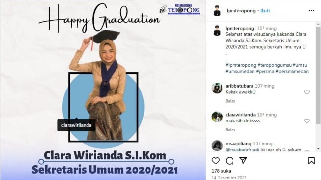 Pendidikan Clara Wirianda [Instagram/@lpmteropong]