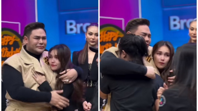 momen Ayu Ting Ting lepas Ivan Gunawan dari Brownis (TikTok/@royal_queen_id)