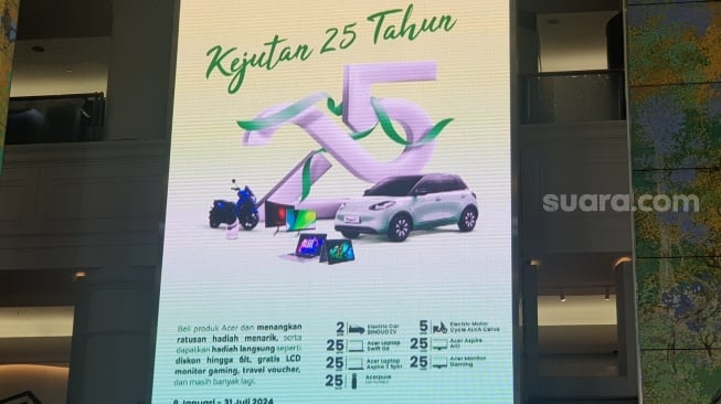 Kejutan 25 Tahun Acer, Ada Hadiah Mobil Listrik