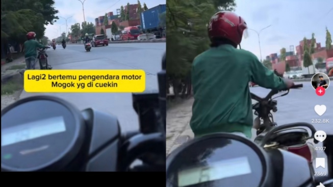 Kehabisan Bensin, Bapak-Bapak Terpaksa Dorong Sepeda Motor 3 KM Gegara Tak Punya Uang