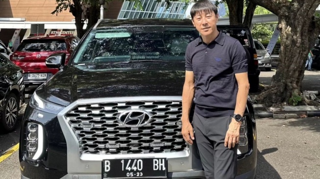 Mobil Andalan Shin Tae-yong, Hyundai Palisade. (Instagram)