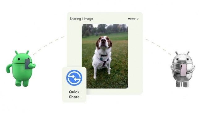 Google rilis fitur baru Quick Share menggandeng Samsung. [Google]