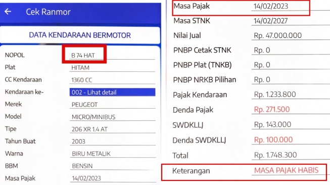 Istri Ustaz Solmed, April Jasmine dan mobil Peugeot 206. (Cek Ranmor DKI Jakarta)