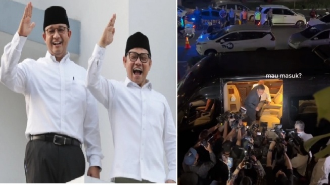 Momen Mobil Anies Baswedan Dibuat Tebengan Para Jurnalis jelang Debat Capres, Senyaman Apa Sih Kabinnnya?