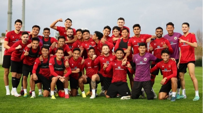 Portrait of Indonesian national team players after undergoing a training center session (instagram/sandywalsh)