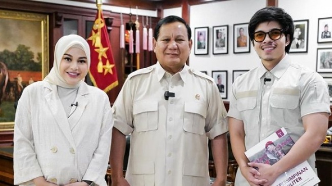 Aurel Hermansyah, Prabowo, dan Atta Halilintar (instagram)