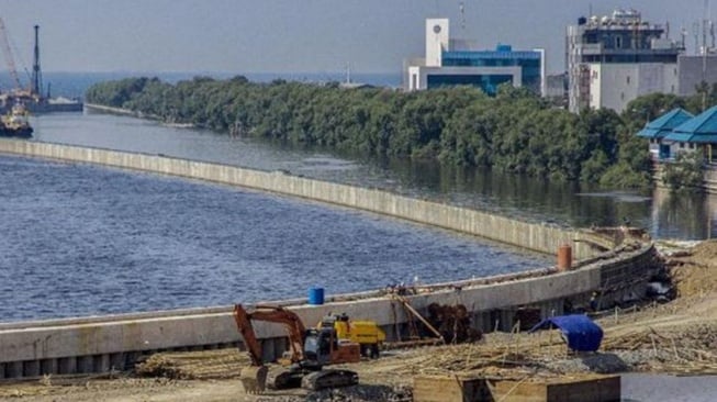 Giant Sea Wall Jakarta (Antara/Galih Pradipta)