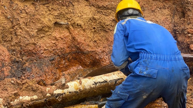 Kebocoran Pipa Minyak Pertamina di Talang Ubi Pali Bikin Warga Panik