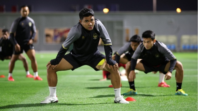 Asnawi Mangkualam Saat Melakoni Sesi Latihan Bersama Timnas Indonesia. (pssi.org)