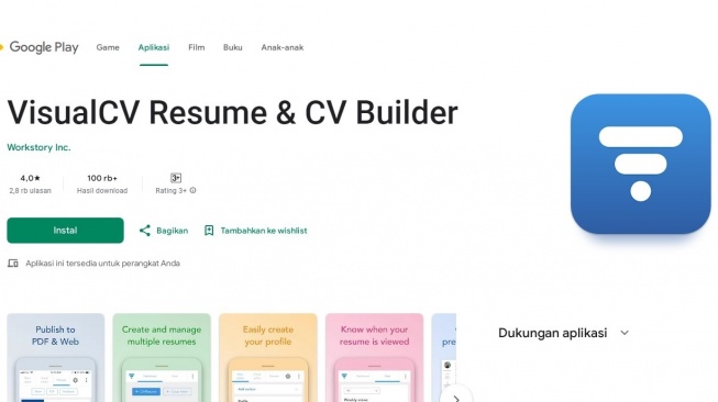 VisualCV Resume & CV Builder. [Google Play Store]