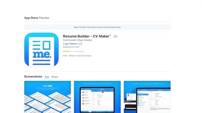 Resume Builder. [App Store]