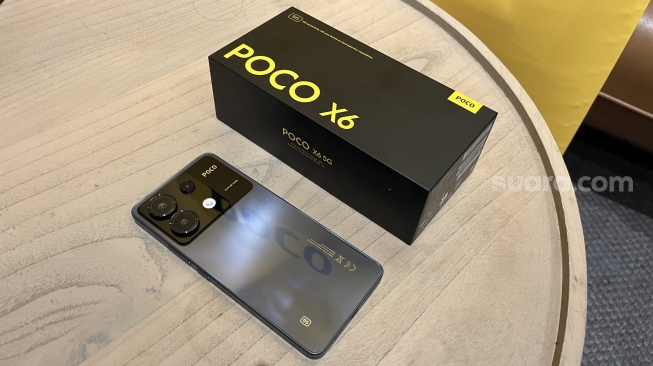 Poco X6 5G dikenalkan ke Indonesia pada Selasa (16/1/2024). [Suara.com/Dicky Prastya]