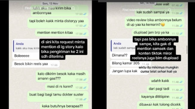 Denise Chariesta Dituding Tidak Profesional saat Diendorse Makanan. (TikTok)