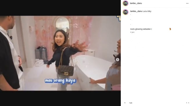 Kiky Saputri perlihatkan sudut berantakan di kamar mandi Raffi Ahmad (instagram)