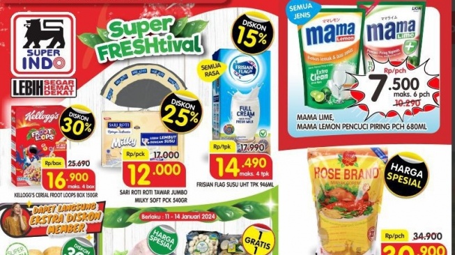 Superindo Berikan Promo Belanja Diskon Hingga 50% di Tanggal Tua