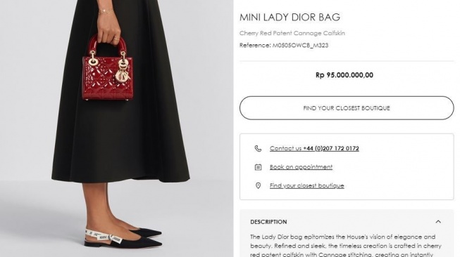 Tas Dior Selvi Ananda ketika kondangan. (dior.com)