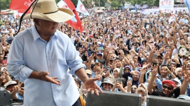 Prabowo kampanye di Majalengka. [Instagram]