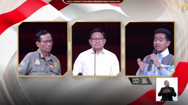 Debat cawapres yang digelar di JCC pada Minggu, 21 Januari 2024 (YouTube/KPU RI)