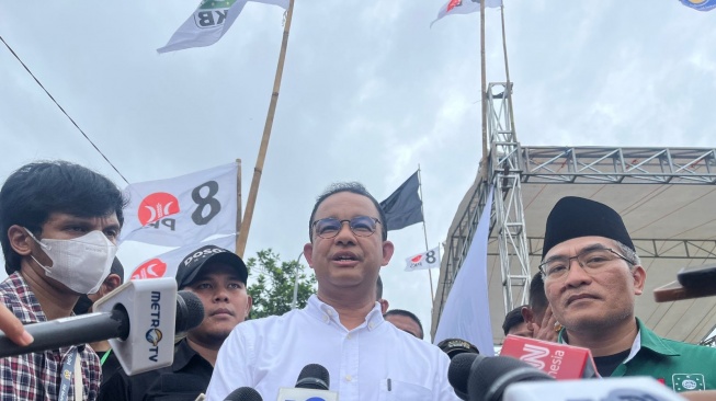 Capres nomor urut 1, Anies Baswedan saat kampanye di Yogyakarta. (istimewa)