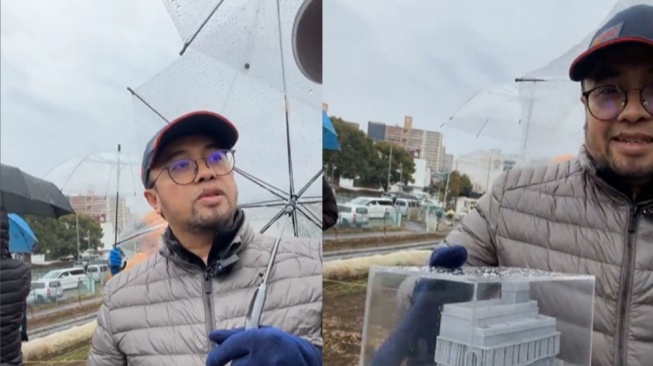 Potret Teuku Wisnu Tinjau Persiapan Pembangunan Masjid di Yokohama. (Instagram/teukuwisnu)