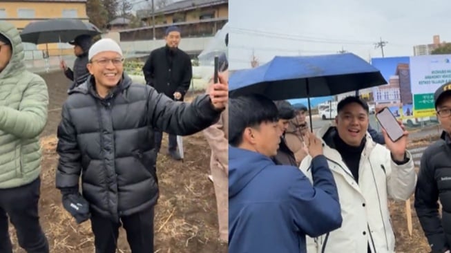 Potret Teuku Wisnu Tinjau Persiapan Pembangunan Masjid di Yokohama. (Instagram/teukuwisnu)