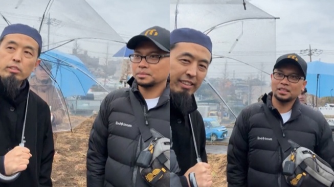 Potret Teuku Wisnu Tinjau Persiapan Pembangunan Masjid di Yokohama. (Instagram/teukuwisnu)