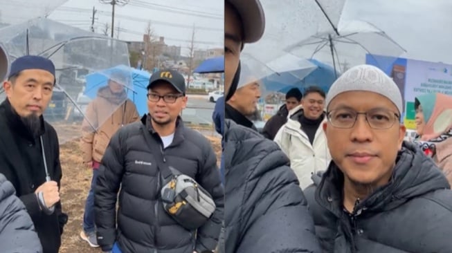 Potret Teuku Wisnu Tinjau Persiapan Pembangunan Masjid di Yokohama. (Instagram/teukuwisnu)