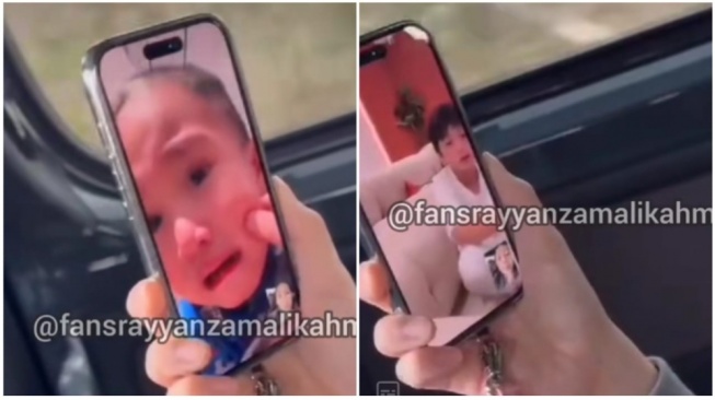 Rayyanza Nangis Ditinggal Raffi Nagita, Netizen: Mode Bayi Lucu Banget