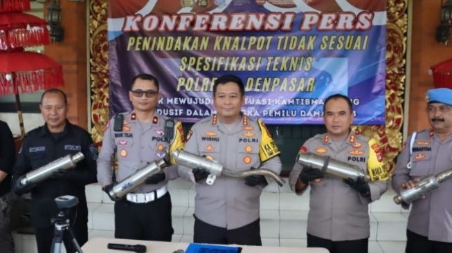 Pengguna Knalpot Brong di Kota Denpasar Didominasi Pelajar