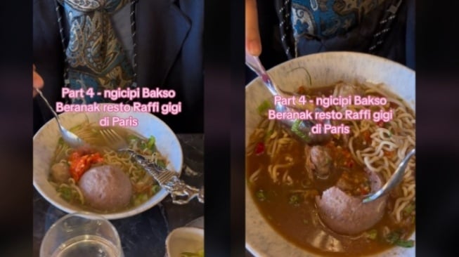 Bakso di restoran Raffi Ahmad, Le Nusa (TikTok/aliccehavana)