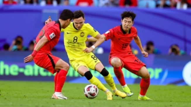 Pemain Korea Selatan di laga terakhir Grup F melawan Malaysia (the-afc.com)