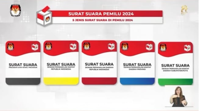 Mengenal 5 Warna Kertas Pemilu 2024, Wajib Tahu Sebelum Nyoblos!