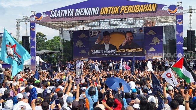 Teriakan Presiden Sambut Anies Baswedan Saat Tiba di Lapangan Tegalega Bandung