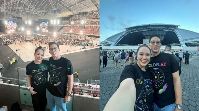 Potret Artis Menonton Konser Coldplay di Singapura (Instagram/@yuanitachrist)