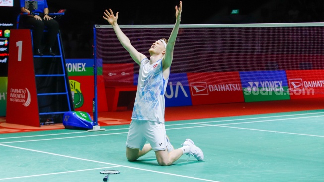 Tekuk Brian Yang, Anders Antonsen Rebut Gelar Indonesia Masters 2024