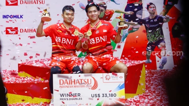 Atasi Perlawanan Astrup/Rasmussen di Final, Leo/Daniel Juara Indonesia Masters 2024