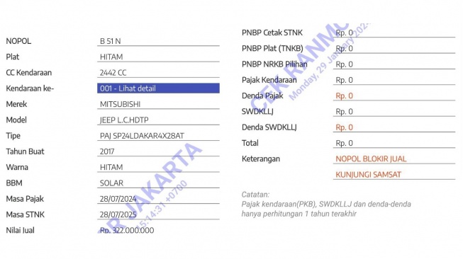 Data pelat nomor mobil mewah milik Ustaz Solmed (Cek Ranmor)