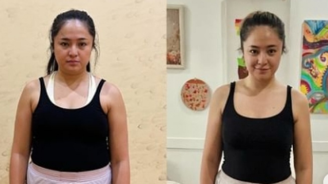 Potret Marshanda sebelum dan juga sesudah diet. (Instagram/@@marshanda99)