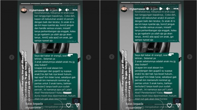 Mawar AFI ngeluh mantan suami telantarkan ketiga anaknya (Instagram/@mysamawar)