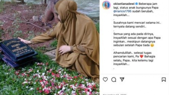 Unggahan Oki Setiana Dewi menjelang pernikahan Ria Ricis pada 2021. (Instagram/ okisetianadewi)