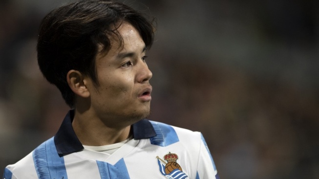Real Sociedad winger Takefusa Kubo.  (JORGE GUERRERO / AFP)