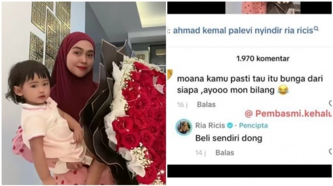 Pamer Buket Bunga Mawar, Ria Ricis Beri Klarifikasi: Beli Sendiri Dong