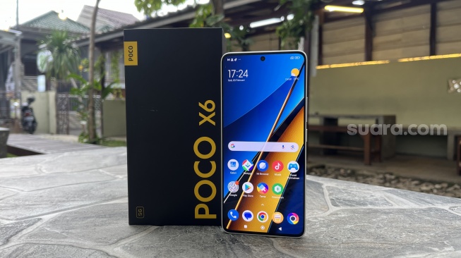 Review Poco X6 5G. [Suara.com/Dicky Prastya]