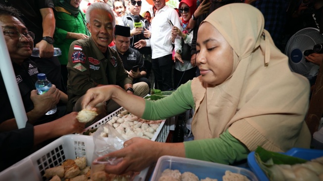 Pedagang dan Warga Palembang Yakin Ganjar Pranowo Mampu Stabilkan Harga Sembako