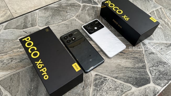 Poco X6 5G dan Poco X6 Pro 5G. [Suara.com/Dicky Prastya]