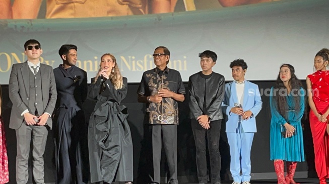Pemeran Pasutri Gaje saat premiere di CGV Grand Indonesia, Sabtu (3/2/2024) [Pahami.id/Rena Pangesti]