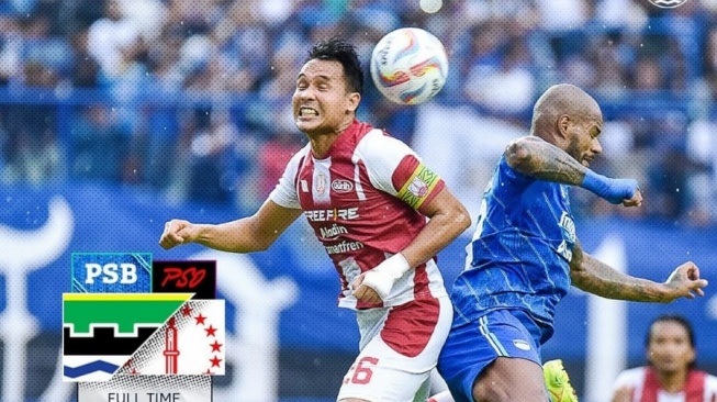 Persib Bandung bermain imbang melawan Persis Solo di pekan ke-24 BRI Liga 1. (Foto: Instagram/Persib) 